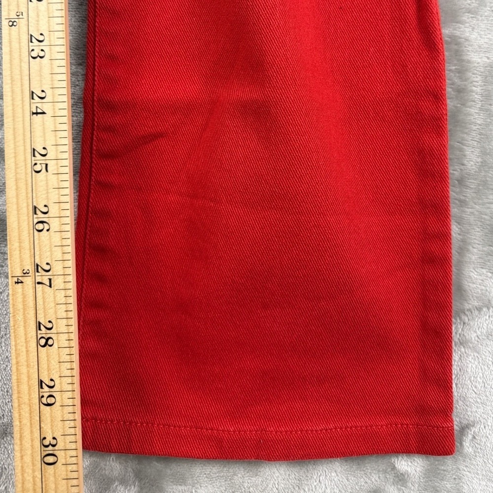 Lauren Jeans Co Ralph Lauren Red Straight Leg High Rise Denim Jeans Size 6 - Picture 3 of 8